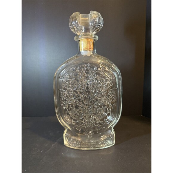 Decorative Glass Decanter Schenley American Whiskey With Stopper Ball - Picture 3 of 8